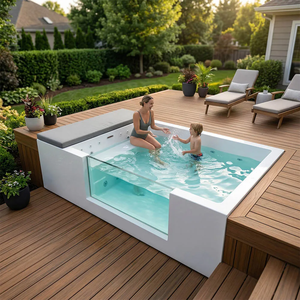 Small Shipping Container Customized <b>Frame</b> Commercial Fiberglass FRP Swimming Pool Factory Direct UV Resistant - Product Image 5