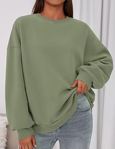 เสื้อกันหนาวลำลองสตรีทแวร์โชว์ไหล่ด้านหน้าของผู้หญิงเสื้อฮู้ดผ้าถักเป็นมิตรต่อสิ่งแวดล้อมระบายอากาศได้ดี - Product Image 5