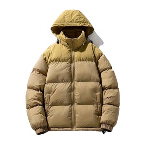 High Quality Custom Logo Design Winter Outdoor Heavyweight <b>Padded</b> Bubble Puffer Down <b>Jacket</b> for Men With <b>Hood</b> - Product Image 3
