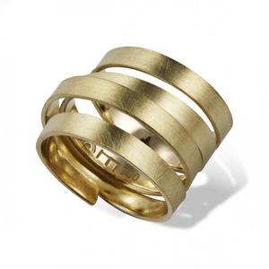 แหวนกระดาษเช็ดปากทำจากโลหะสีทองแบบโบโฮสแตนเลสแบบชนบทการตกแต่งโต๊ะปาร์ตี้งานแต่งงานสุดหรู - Product Image 1