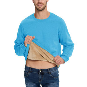 Personnalisé nouveau Style sweats à capuche hiver 2025 mode plaine hommes blanc col rond sweats avec poches kangourou unisexe sweats - Product Image 2