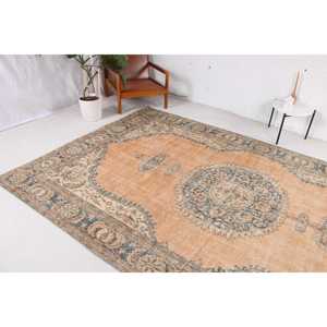 พรมตุรกีขนาดใหญ่ 6x10.7 ฟุต (183x327 ซม.) สีน้ำตาลวินเทจ ลายแบบนามธรรม - Product Image 3