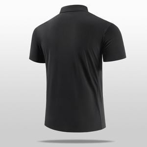 Polo Homme Taille Plus Couleur Unie 95% Coton 5% Spandex 220 Gsm 2X2 Côtes 2 Boutons Fente Tapping Respirant Décontracté - Product Image 5