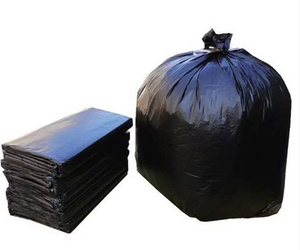 Bolsas de basura Rollo negro Bolsas de basura para desechos domésticos Bolsas de plástico de embalaje de basura de bolsillo plano Exportación - Product Image 4