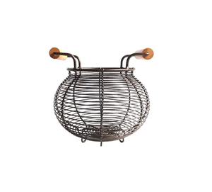 2024 FRESH ARRIVAL METAL <b>EGG</b> WIRE BASKET CHICKEN WIRE BASKET KITCHEN DECORATIVE METAL WIRE BASKET at DISCOUNTED PRICE - Product Image 1