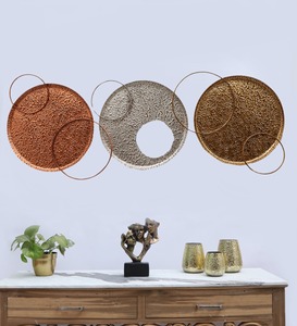Cercle en métal fabriqué à la main Design moderne fer métal mur Art panneau superbe extérieur maison décorative suspendu pour usage intérieur - Product Image 1