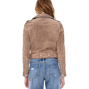 Professional Manufacturer's Customized Genuine Leather <b>Jacket</b> Woman's Fashion Coat <b>Suede</b> Leather <b>Jackets</b> - Product Image 2