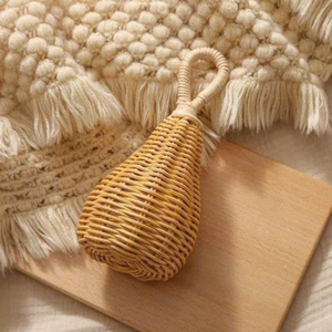 Adorno navideño de ratán de alta calidad con tono de color natural y diseño festivo para una decoración navideña ecológica - Product Image 1