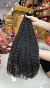 Paquets de cheveux raides Yaki de cheveux bruts vietnamiens de haute qualité avec couleur noire naturelle - Product Image 3