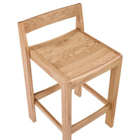 Tabouret de bar moderne en teck naturel, siège ergonomique, structure robuste, élégant, pour comptoir, bar à domicile, écologique, hôtel, salle à manger, extérieur