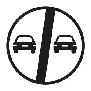 Aluminium Reflective Traffic Sign TT-34A No Passing End Sign Triangle Pattern Foldable Standing Flexible Safety Sign for Roadway - Product Image 1