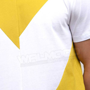 T-shirt moulant en coton et Polyester pour homme, vêtement de sport, décontracté, uni, teint, à vendre - Product Image 3