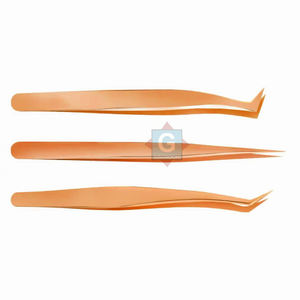 Juego de pinzas para pestañas profesionales de acero inoxidable multicolor, herramientas de belleza con punta puntiaguda, logotipo personalizado - Product Image 2
