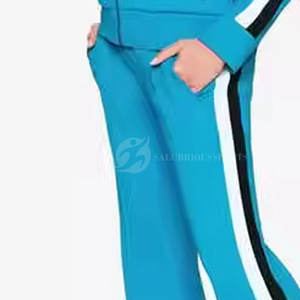 Pantalones de lona 100% algodón para mujer, de cintura media, con cordón, encaje, ajustados, acampanados, ecológicos, estilo urbano, de invierno, con logo personalizado - Product Image 4