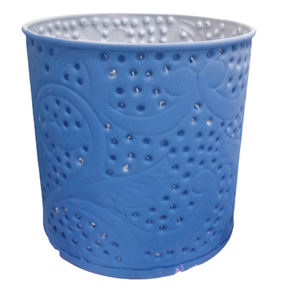 Plateau ovale en métal de fer marron fait à la main avec 3 supports votifs pour la décoration de pot de bougie de Noël dans le salon - Product Image 2