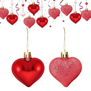 Adornos Colgantes de Corazón Hechos a Mano de Papel Maché Irrompibles para Festivales, 3 Unidades, para San Valentín, Aniversario de Boda, Acabado Brillante - Product Image 1