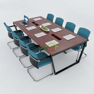 HBTC011 Contemporary Trapeze Concept Assembly Meeting <b>Table</b> 240x120 for Conference Room Workspace or Hotel <b>Office</b> Furniture - Product Image 1