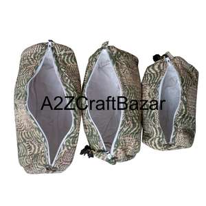 Eco-Friendly 100 % Cotton Fashion Zipper Bag Custom Logo Wholesale items Awesome Cosmetic Bags Organic Cosmetic Makeup Pouches - Product Image 4