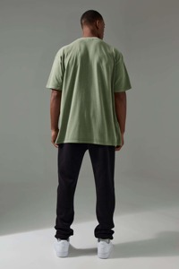 T-shirt à épaules tombantes surdimensionnées de haute qualité pour hommes 100% coton respirant imprimé numérique - Product Image 6