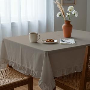 Mantel de visón de tamaño único para mesas de comedor Tela de poliéster para fiestas y reuniones de hoteles 140x180cm 55x70 pulgadas - Product Image 5