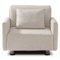 EVERGREENWEB Modernes Stoff-Schlafsofa 80cm - Made in Italy, Konvertierbares Klappsofa mit Weicher Matratze, Platzsparend für Wohnzimmer und Hotel