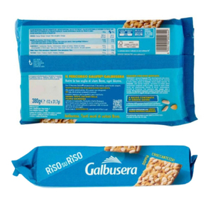 Craquelins de riz légers RisosuRiso Galbusera 380 g GVerdi, sélection de produits alimentaires italiens, craquelins de riz croustillants - Product Image 3