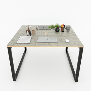 Mesa Minimalista para 2 Personas, Rectangular de 120x120cm, HBRT049, Hecha de Madera Contrachapada - Product Image 2