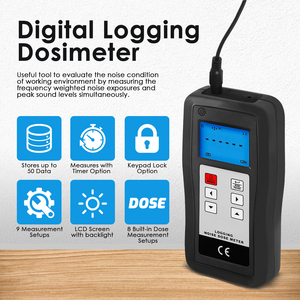 Testeur de décibels de haute qualité serrure de clavier protégée opération Simple 60 à 130dB 50 stockage de données compteur de dose de bruit de journalisation personnelle - Product Image 2