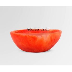 Mini bol en résine créatif de luxe personnaliser bol en résine fait à la main vente chaude décor de mariage de table mini plateau de bol de fruits en résine - Product Image 5