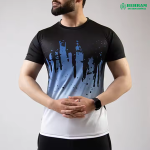 เสื้อยืดแขนสั้นทรงหลวมสำหรับผู้ชาย ผ้าโพลีเอสเตอร์/คอตตอนผสม คุณภาพสูง ขายส่ง Behram International ทรงหลวม เป็นมิตรกับสิ่งแวดล้อม - Product Image 3