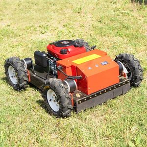 Remote Control Lawn Mower, Small Crawler Oil-Electric Hybrid Four-Wheel Drive Lawn Mowing All Terrain <b>Grass</b> <b>Cutter</b> At Good Rates - Product Image 2