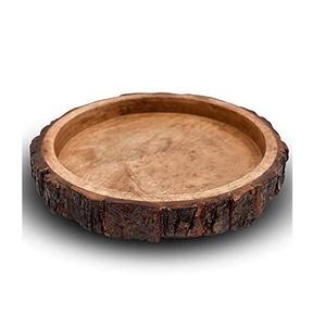 Plateau en Bois de Mangue Écologique Personnalisable, Assiette en Bois Poli pour Servir des Fruits, des Desserts, Artisanat en Bois, Cadeau de Mariage - Product Image 3