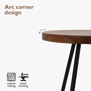 Tabouret de bar élégant à armature métallique industrielle pour les sièges d'accueil - Product Image 5