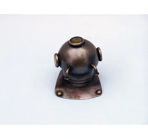 Casco náutico de cobre para buceo, casco de cobre sólido y latón coleccionable, regalo náutico antiguo - Product Image 6