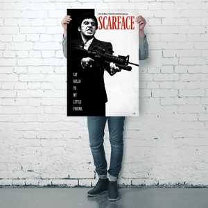 Affiche Scarface d'Al Pacino « Say Hello to My Little Friend » – Tableau mural sur toile au design moderne - Product Image 4