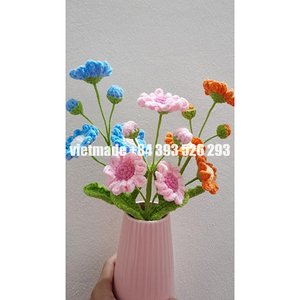 2024สินค้าขายดีราคาดีที่สุดดอกไม้ถักมือถักโครเชต์สวยเทียมน่ารักสำหรับวันครบรอบ - Product Image 6