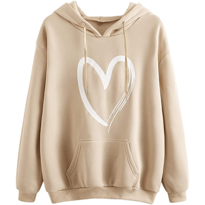 Sudadera con capucha de mezcla de algodón básica transpirable personalizada para mujer, cuello con capucha y logotipo frontal para invierno, novedad de 2026 - Product Image 5