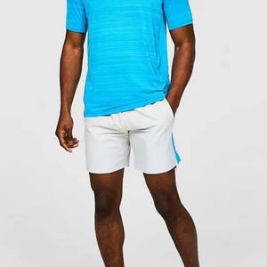 ชุดกีฬาผ้าโพลีเอสเตอร์ 100% ระบายอากาศได้ดี สีตัดกัน ผลิตในปากีสถาน กางเกงออกกำลังกายพิมพ์ลาย กางเกงยิมสั้น สกรีนโลโก้ได้ตามต้องการ - Product Image 6