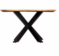 Table à manger en bois de manguier massif au design moderne avec pieds en métal araignée pour cuisine, restaurant ou salle de réunion - Prix de gros