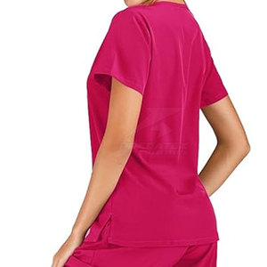Uniformes légers d'hôpital d'usage de travail de style d'uniforme de gommage médical de couleur unie - Product Image 6