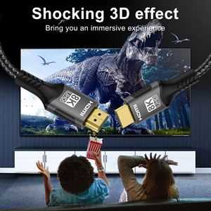 <span class=keywords><strong>สาย</strong></span> <span class=keywords><strong>HDMI</strong></span> 2.1 แบบถักไนลอน ความละเอียดสูง 8K 4K 120Hz สำหรับทีวี เกมมิ่ง มอนิเตอร์ โปรเจคเตอร์ ขายส่ง รับผลิตแบบ OEM ODM - Product Image 4