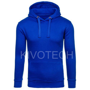 Kivotech Sweat-shirt à capuche et sweat-shirt pour hommes personnalisés couleur unie coton/polyester lourd accessoire de saison d'hiver - Product Image 5