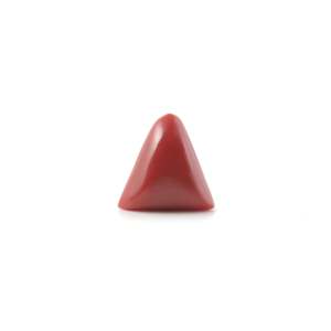 พลอยปะการังสีแดงสังเคราะห์ 4.8 กะรัต คุณภาพสูง ขัดเงา ขนาด 8 มม. สีขาว - Product Image 1