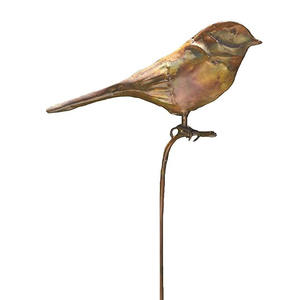 รูปปั้นนกประดับสวนทำจากเรซินเสาทองแดงหลากสีสำหรับประดับสวน - Product Image 1