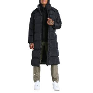 Veste longue matelassée personnalisée en gros, parka pleine longueur, chaude, coupe-vent, OEM ODM, vêtements d'extérieur, col montant, logo frontal, doudoune d'hiver - Product Image 1