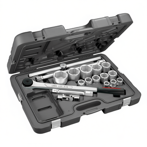 Usag 18-Piece <b>Socket</b> Assortment with Hexagonal <b>Sockets</b> and 3/4'' <b>Ratchet</b> in ABS Case - Product Image 2