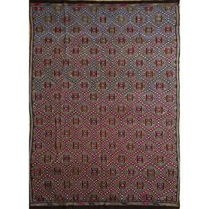 พรมขนสัตว์ถักมือสีน้ำตาลเบจ Nuray ลายเรขาคณิต สำหรับห้องนั่งเล่น ใช้ในบ้าน ทางเข้าบ้าน ห้องนอน ทางเดิน-Sdkl-31 - Product Image 1