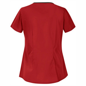 Luxury Design Women's <b>Scrub</b> <b>Top</b> Short Sleeves Comfortable Breathable Anti-Wrinkle Custom Logo Size Hospital Uniforms Seamless - Product Image 3