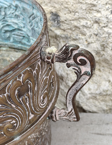 Macetas y Jardineras de Metal Martilladas Personalizadas, Macetas y Jardineras de Jardín al por Mayor, Macetero Grande de Metal Dorado para Exteriores - Product Image 4