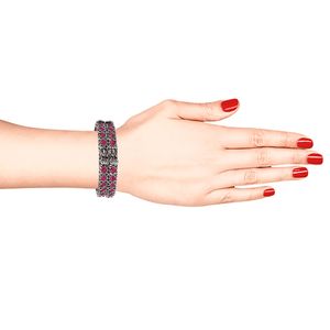 Boho Tribal antiguo oxidado indio brazalete pulsera joyería para mujer (Juego de 4) - Product Image 3